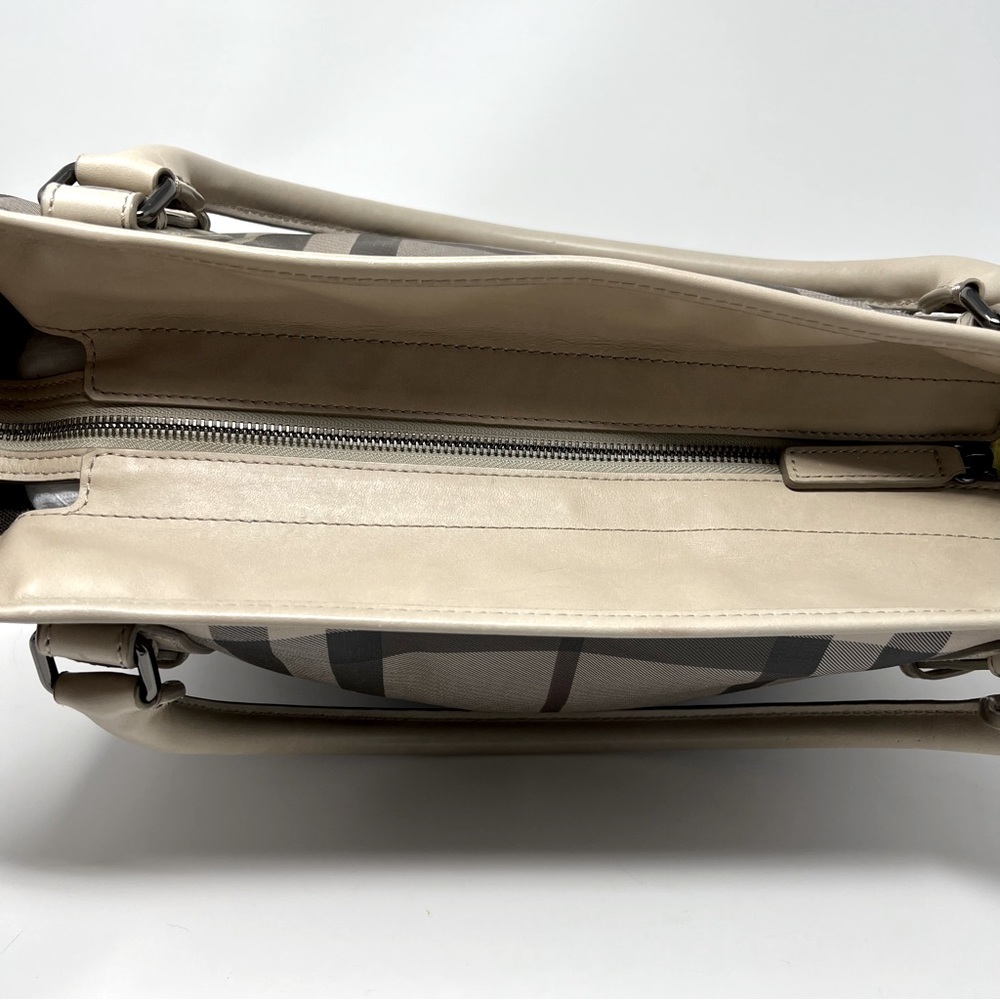 BURBERRY Canterbury Smoked Check Tote Bag Grey - Picture 5 of 10